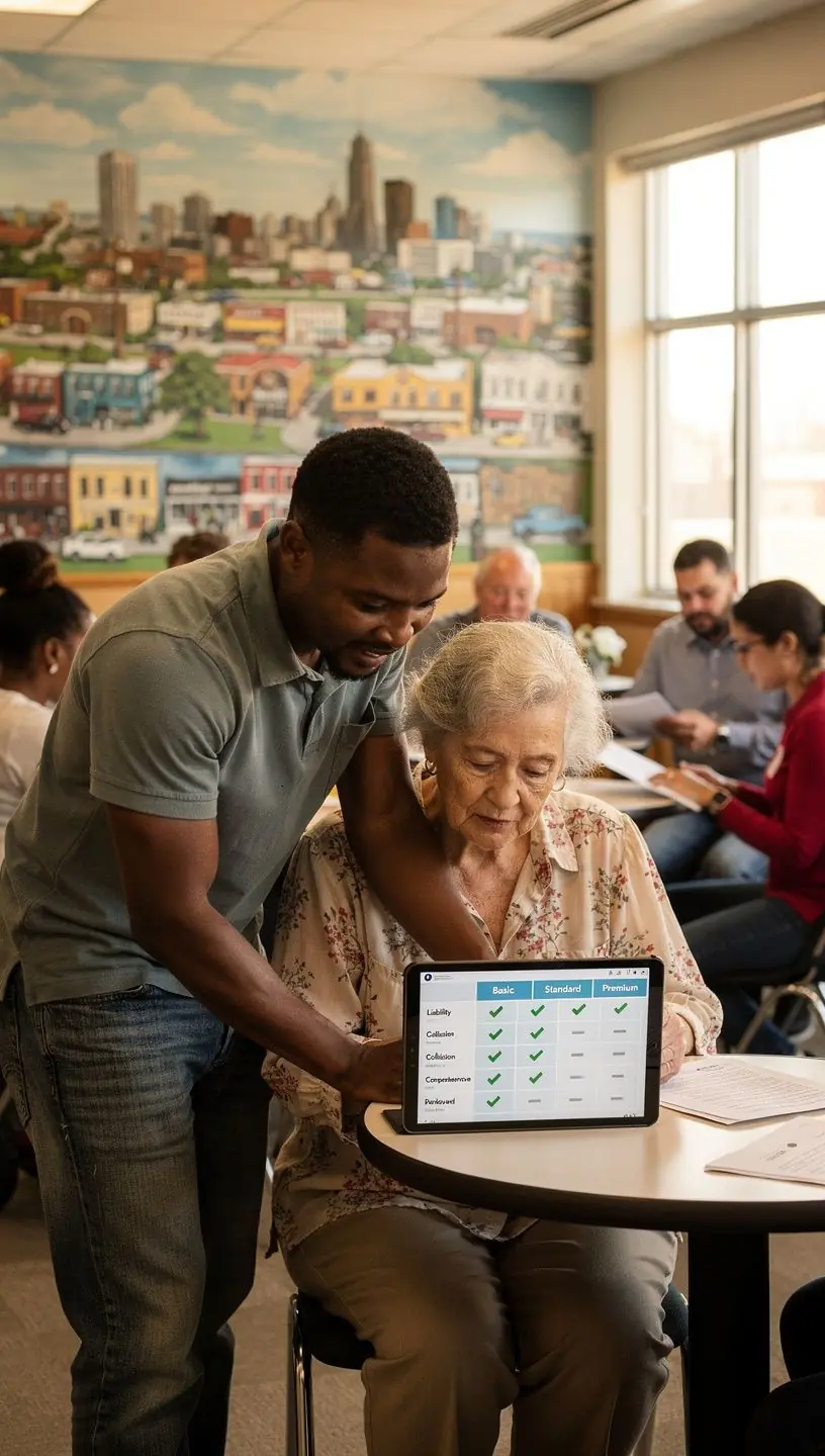Zestawienie różnych planów ubezpieczeniowych samochodów dla lokalnych kierowców.