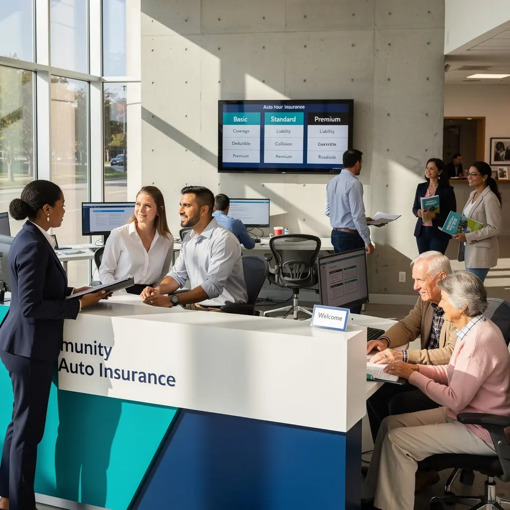 Schemat porównawczy różnych planów ubezpieczeniowych dla kierowców lokalnych.